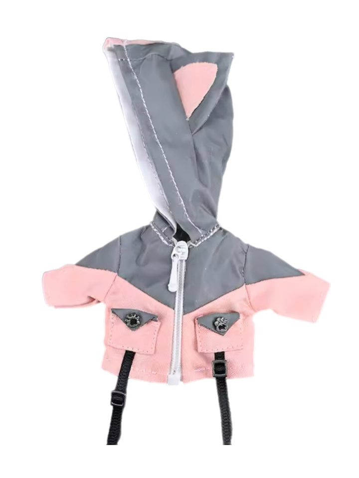 Regenjacke Schwarz/Pink/Weiss